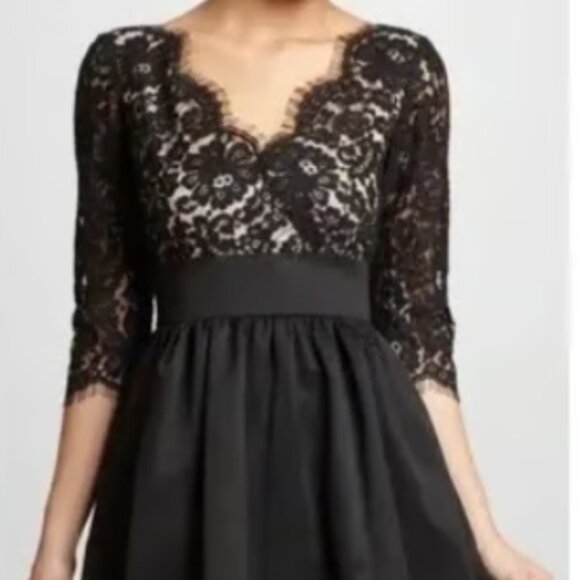 Eliza J black Lace & Faille Dress sz 10P--as seen on PRETTY LITTLE LIARS - Picture 5 of 16